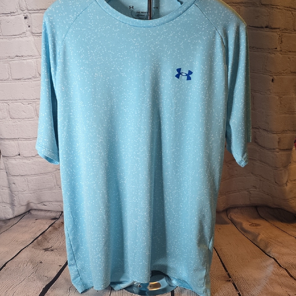 Under Armour Speckled Blue Tee, Sz L